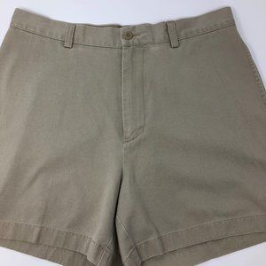 VTG J Crew hi-rise Chino Khaki Cotton Shorts sz 32